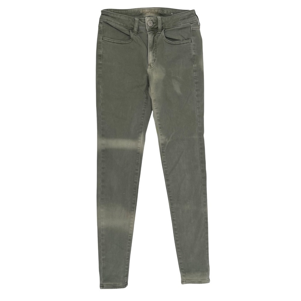 American Eagle Outfitters Green Next Level Stretch Skinny Jeans Size 2 Women’s